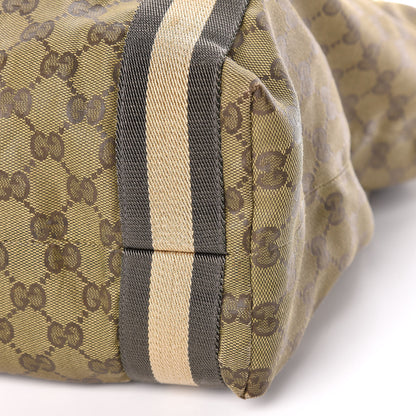 Gucci GG Monogram Medium Web Handle Vertical Tote Green 15 of 15