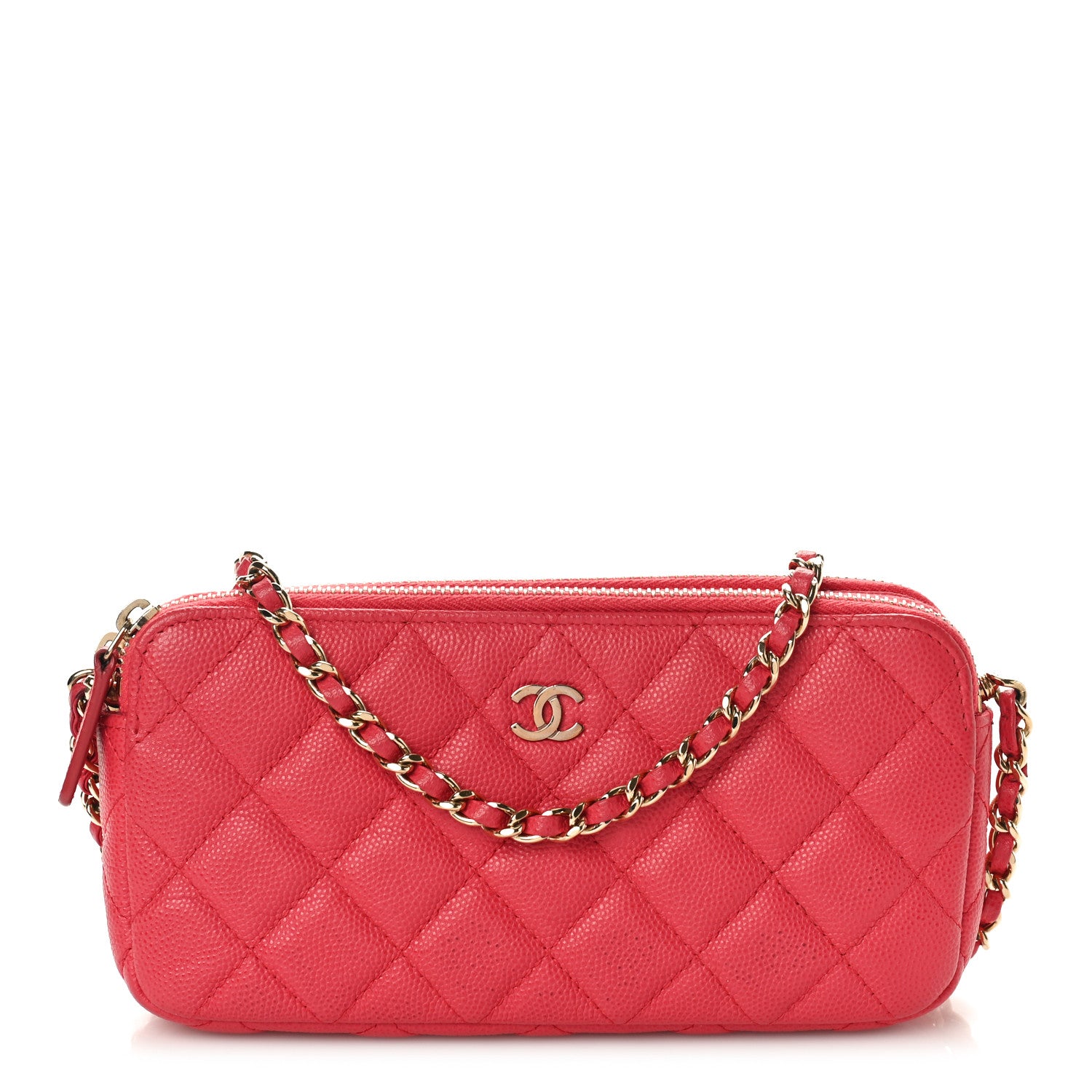 Chanel Caviar Quilted Small Clutch With Chain Pink 1 of 12