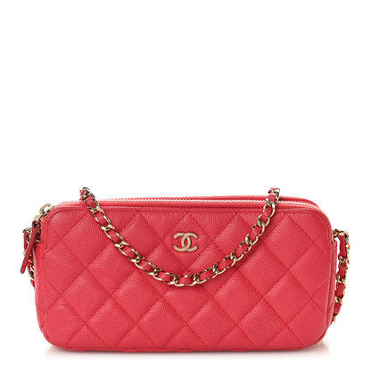 Chanel Caviar Quilted Small Clutch With Chain Pink 1 of 12