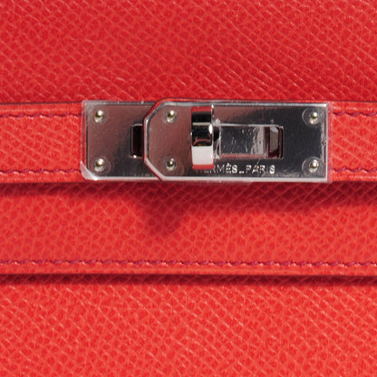 Hermes Epsom Flag Kelly Longue Wallet Corail Flamingo 8 of 9