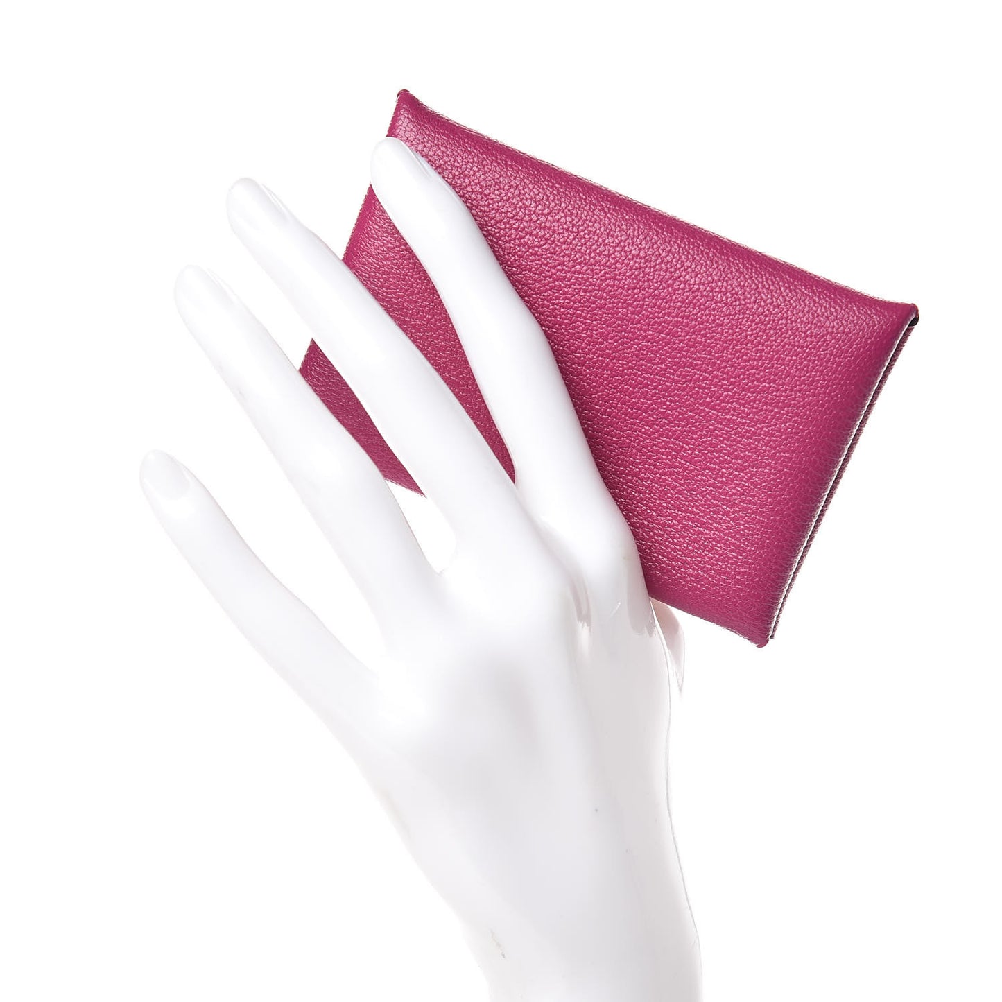 Chevre Mysore Calvi Card Case Rose Pourpre