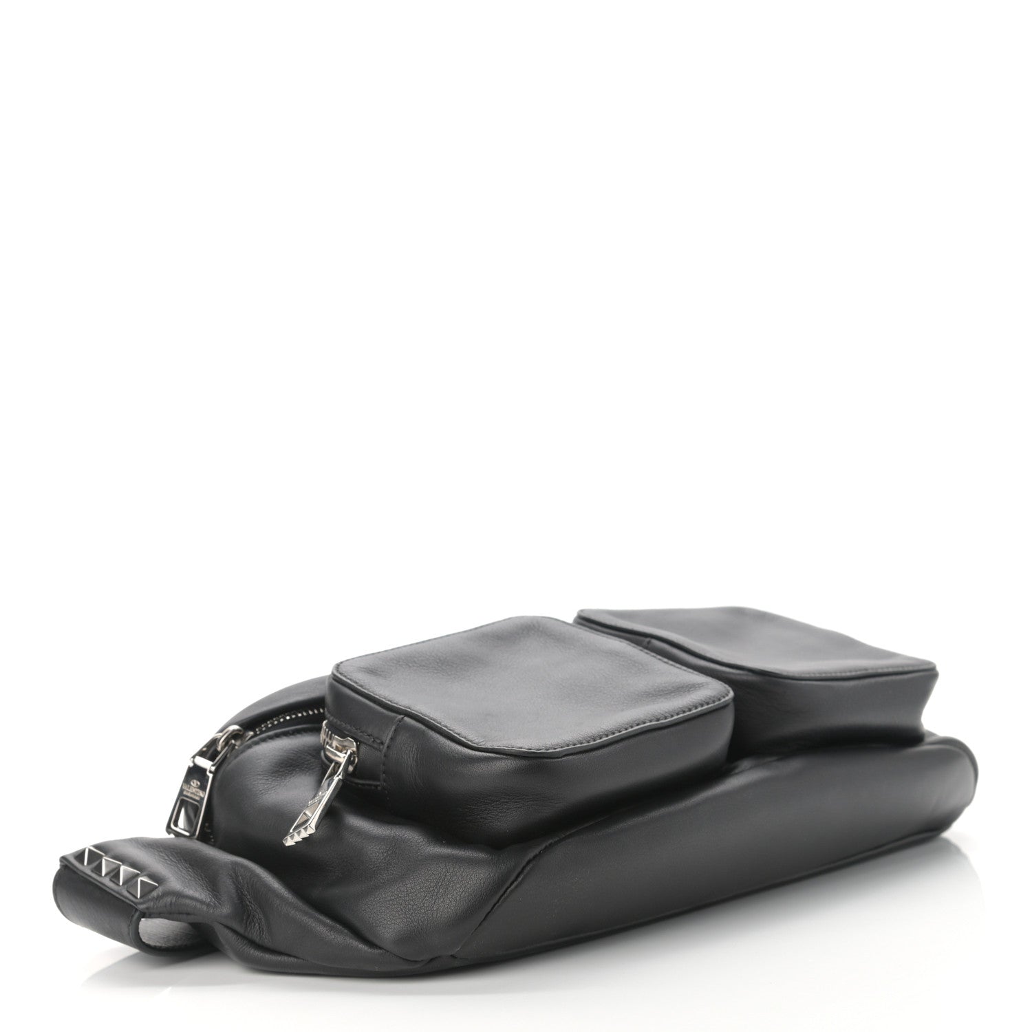 Valentino Garavani Calfskin Rockstud Belt Bag Black 3 of 9