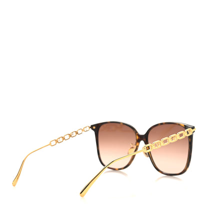 Louis Vuitton Acetate Metal My LV Two Chain Classique Square Z1945U Sunglasses Havana Brown 4 of 7