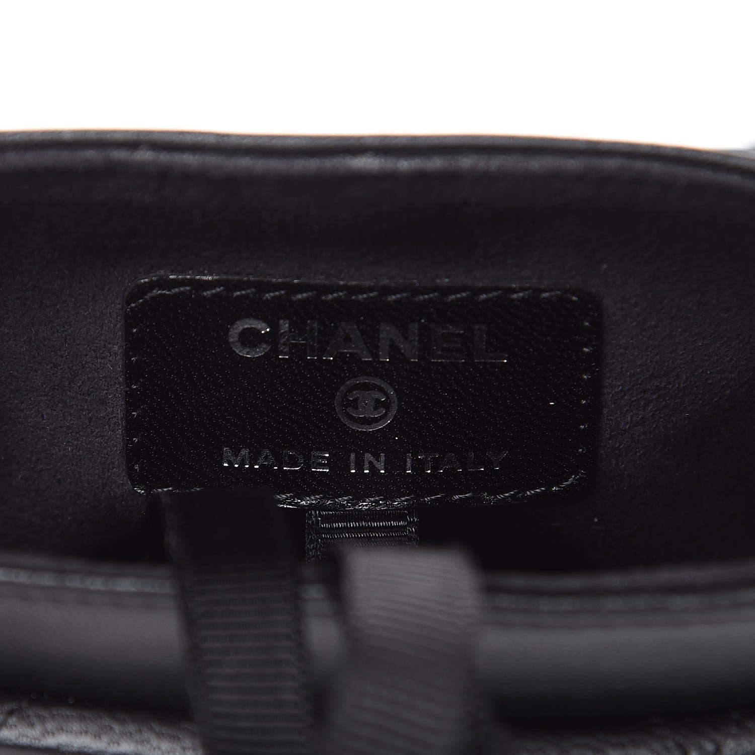 Chanel Lambskin Quilted Chain Around Phone Holder Black 6 of 9