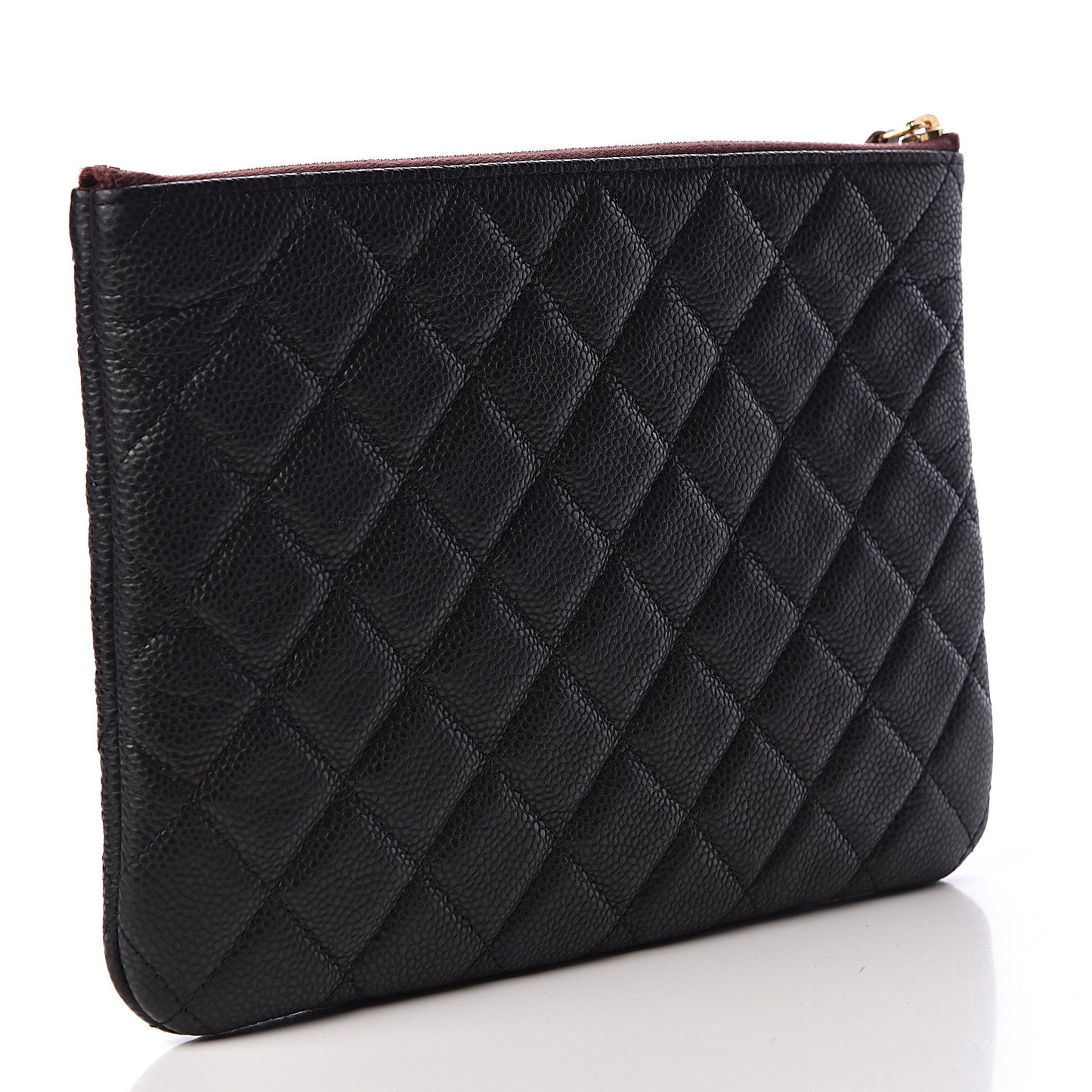 Caviar Quilted Medium Cosmetic Case Black