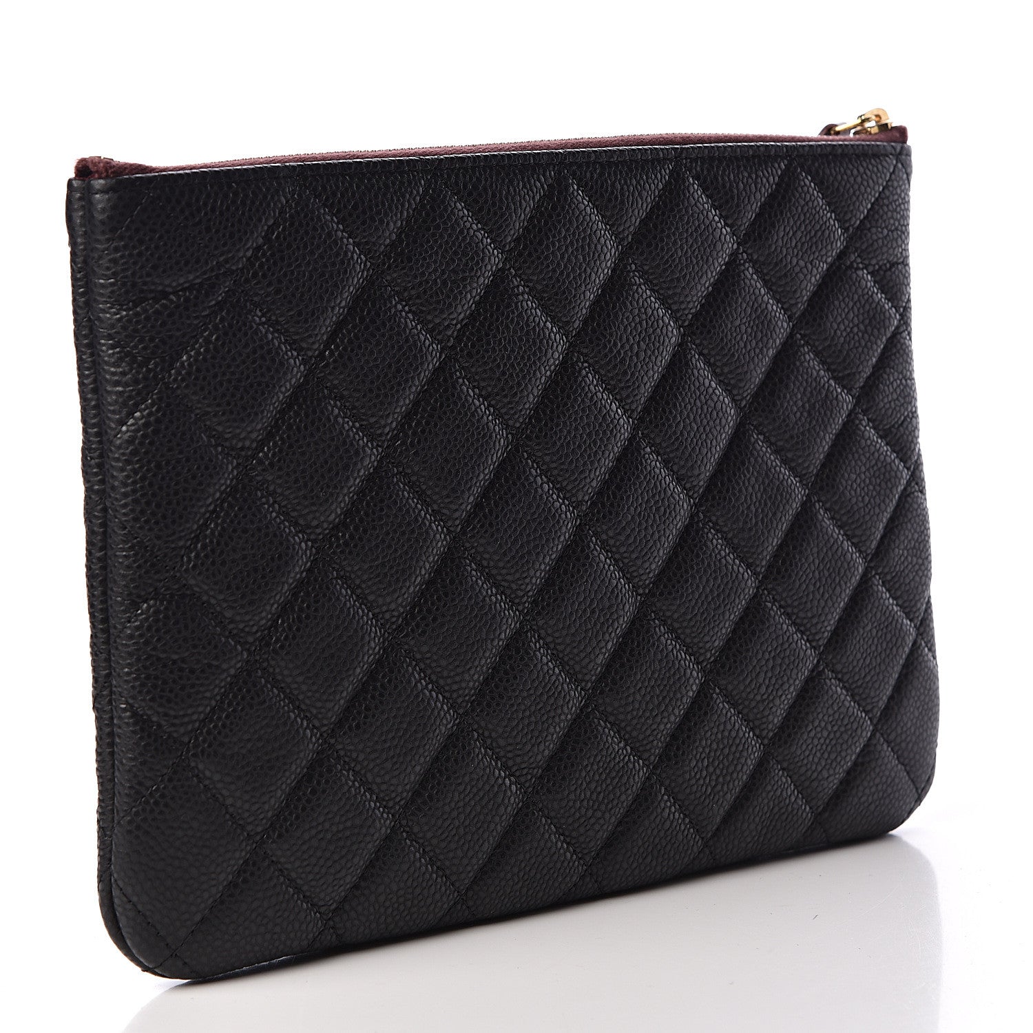 Chanel Caviar Quilted Medium Cosmetic Case Black 3 of 8
