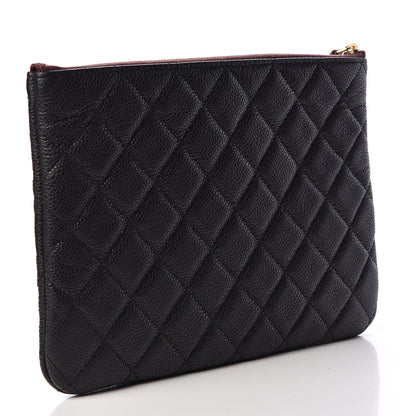 Chanel Caviar Quilted Medium Cosmetic Case Black 3 of 8