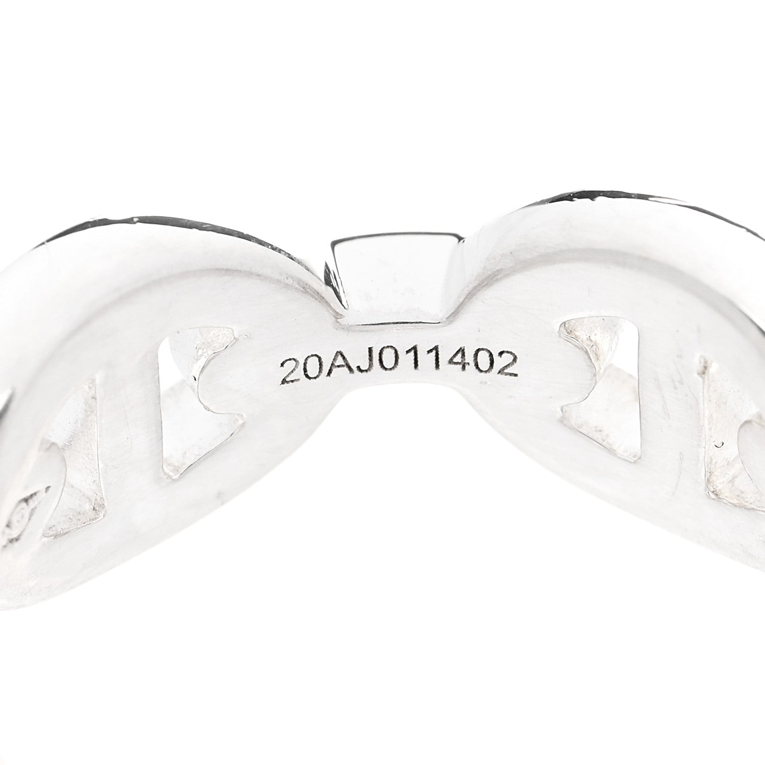 Hermes Sterling Silver PM Chaine d'Ancre Enchainee Band Ring 51 5.75 7 of 9
