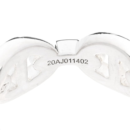 Hermes Sterling Silver PM Chaine d'Ancre Enchainee Band Ring 51 5.75 7 of 9