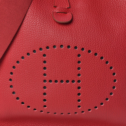 Hermes Taurillon Clemence Evelyne GM Rouge Vif 10 of 10