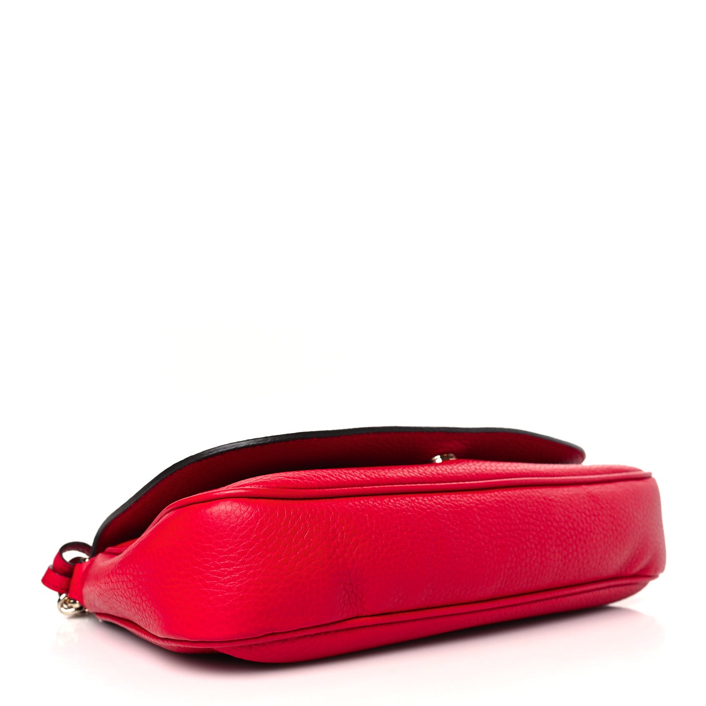Pebbled Calfskin Medium Soho Flap Crossbody Tabasco Red