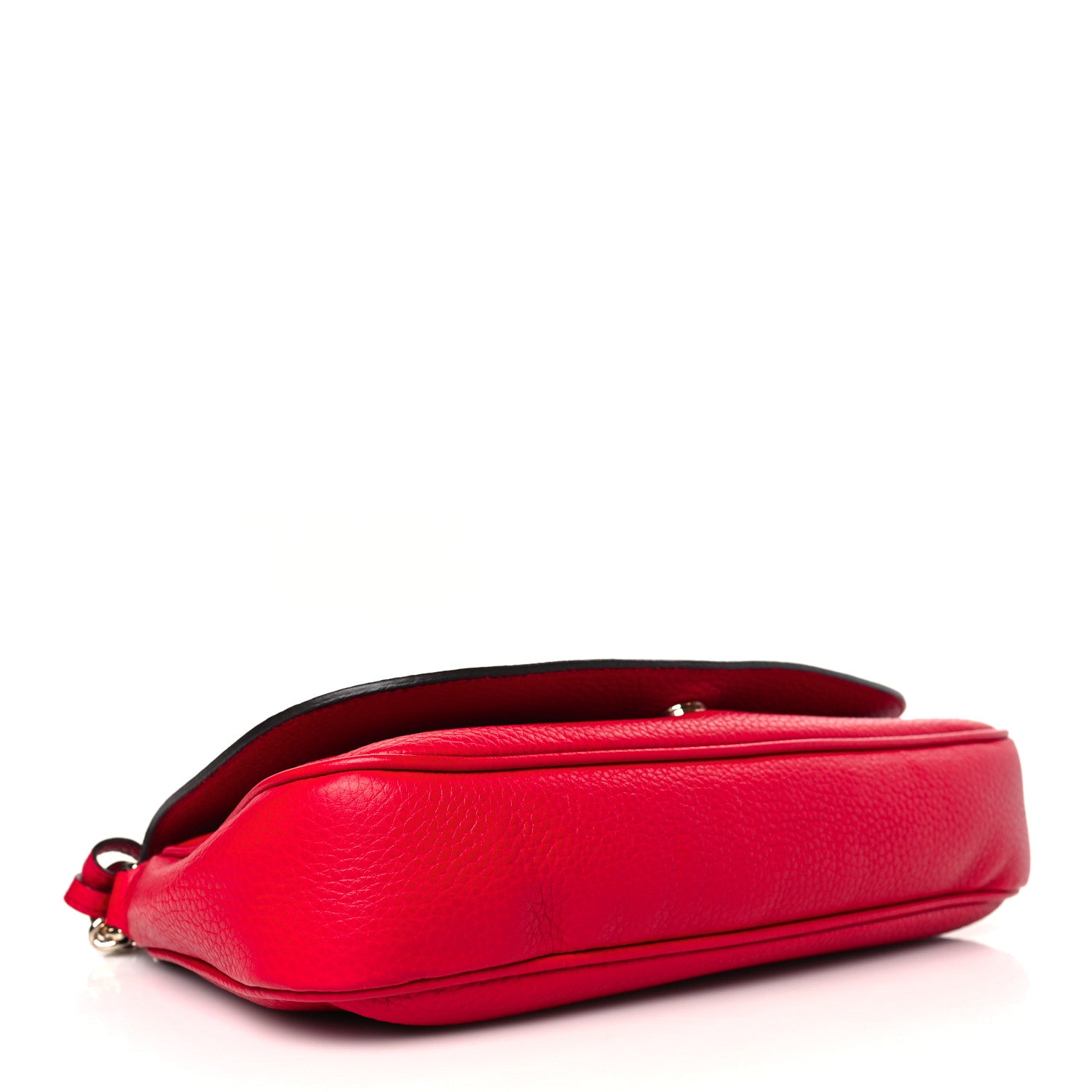 Gucci Pebbled Calfskin Medium Soho Flap Crossbody Tabasco Red 4 of 9