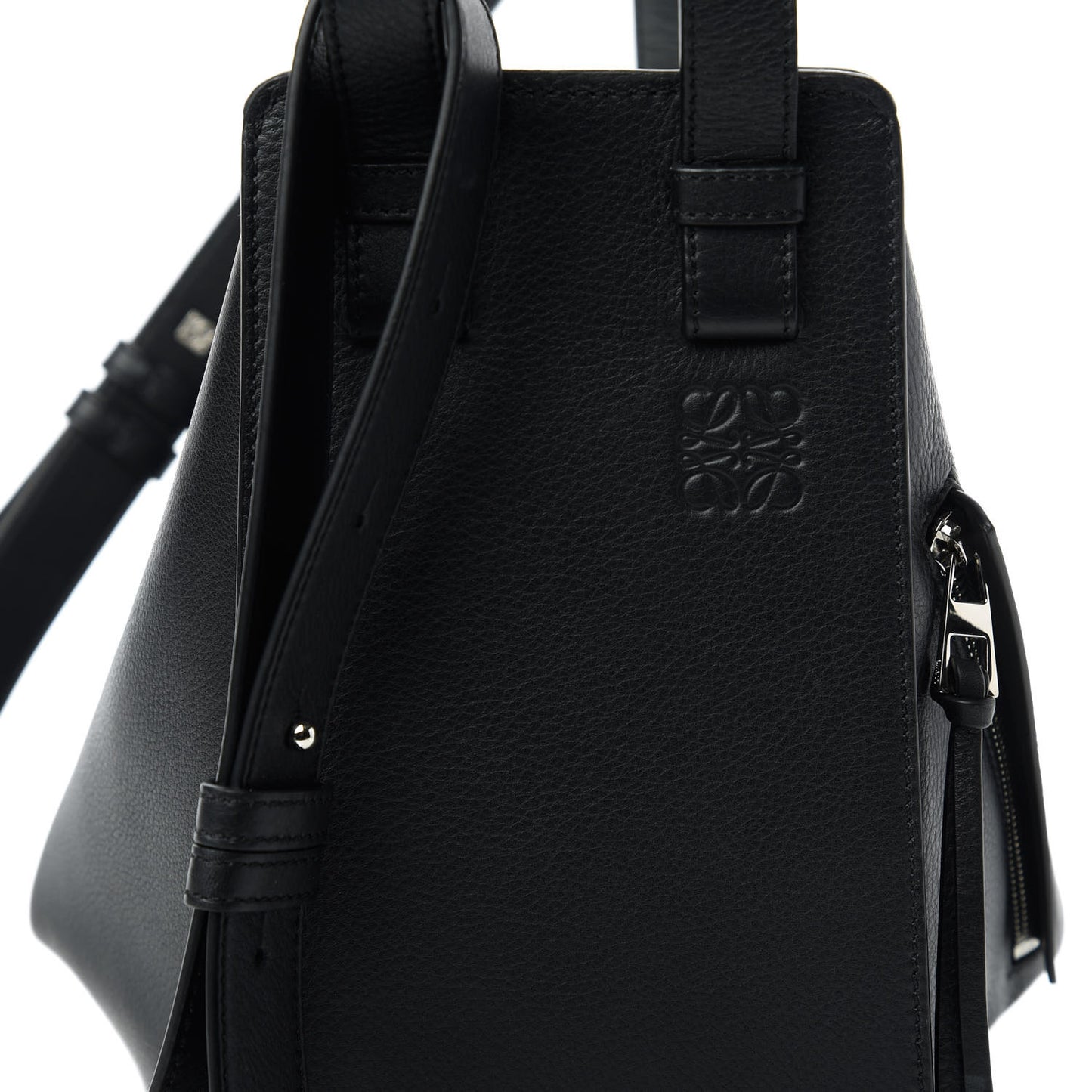 Calfskin Small Hammock Shoulder Bag Black