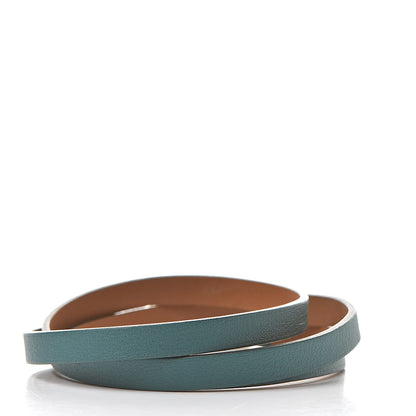 Hermes Swift Hapi 3 MM Triple Tour Bracelet S Malachite 3 of 9