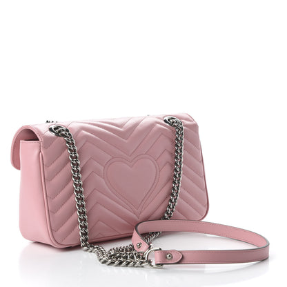 Gucci Calfskin Matelasse Small GG Marmont Shoulder Bag Wild Rose 3 of 10