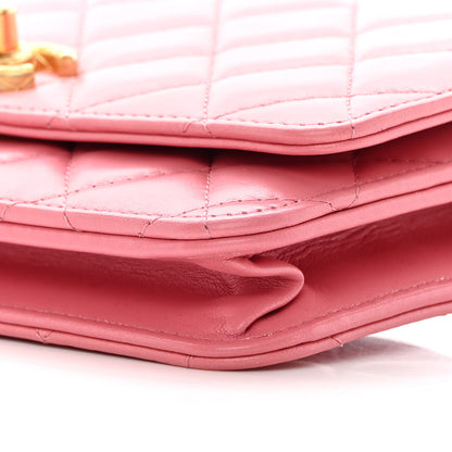 Chanel Lambskin Quilted Pillow Crush Wallet On Chain WOC Pink 11 of 14