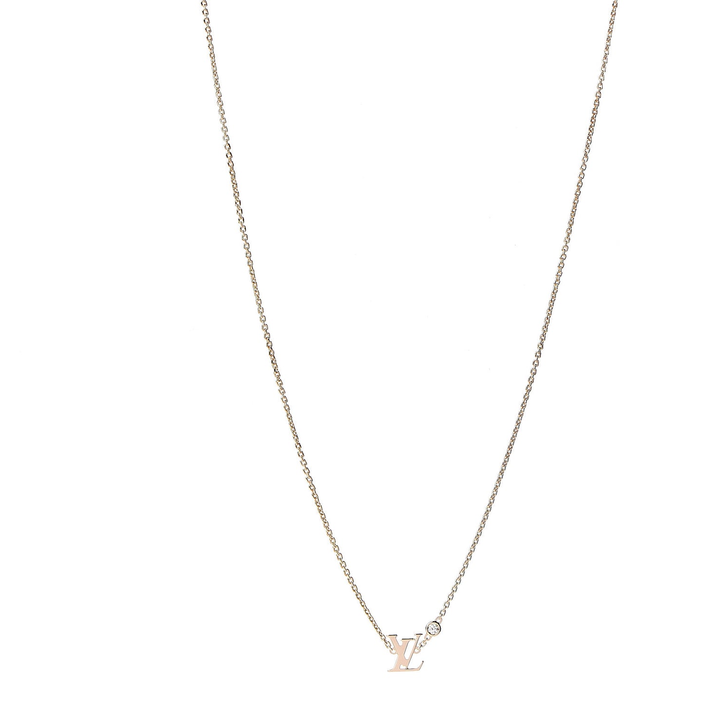 18K Yellow Gold Diamond Idylle Blossom LV Pendant Necklace