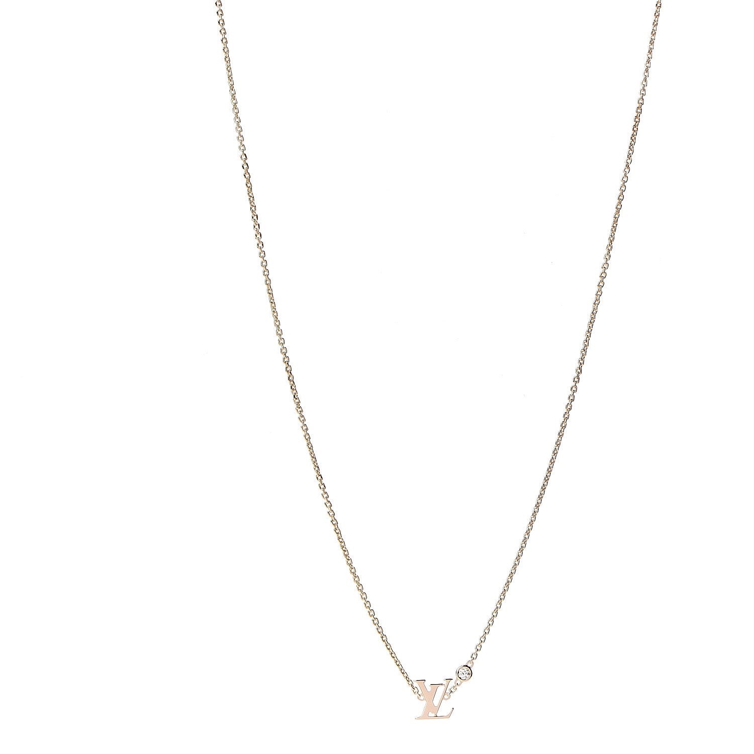 Louis Vuitton 18K Yellow Gold Diamond Idylle Blossom LV Pendant Necklace 1 of 6