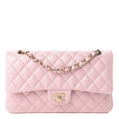 Chanel Iridescent Calfskin Quilted Medium Double Flap Light Pink 1 of 13