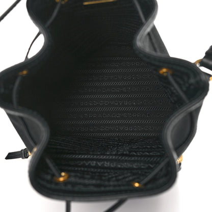 Prada Jacquard Logo Mini Bucket Crossbody Bag Black 5 of 8
