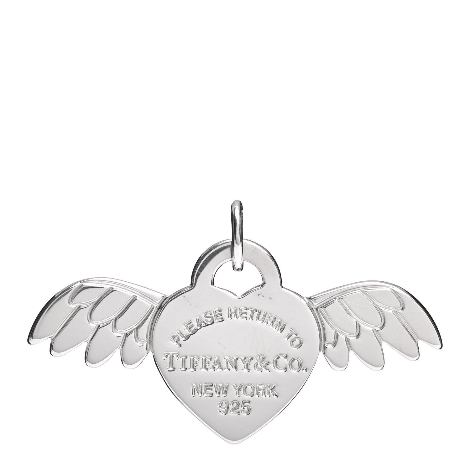 Tiffany Sterling Silver Return to Tiffany Angel Heart Wings Tag
