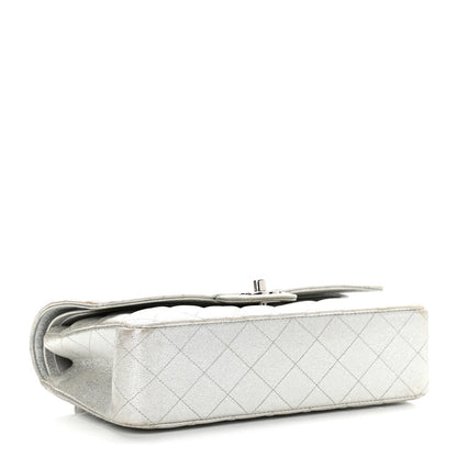 Chanel Glittered Metallic Caviar Quilted Medium Double Flap Silver 4 of 15