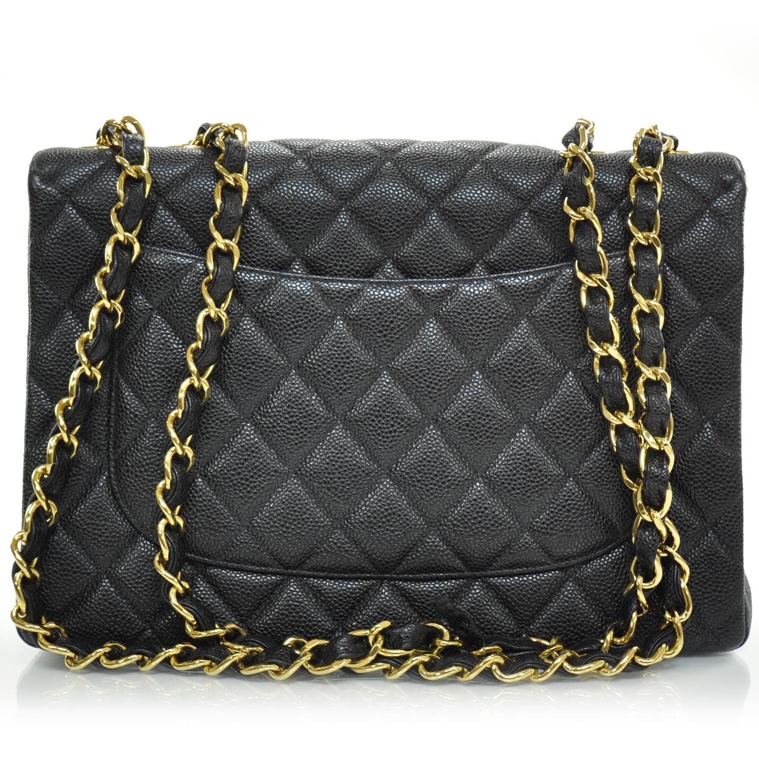 Chanel Caviar Quilted Jumbo Flap Black GHW 4 of 11