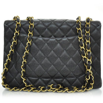 Chanel Caviar Quilted Jumbo Flap Black GHW 4 of 11