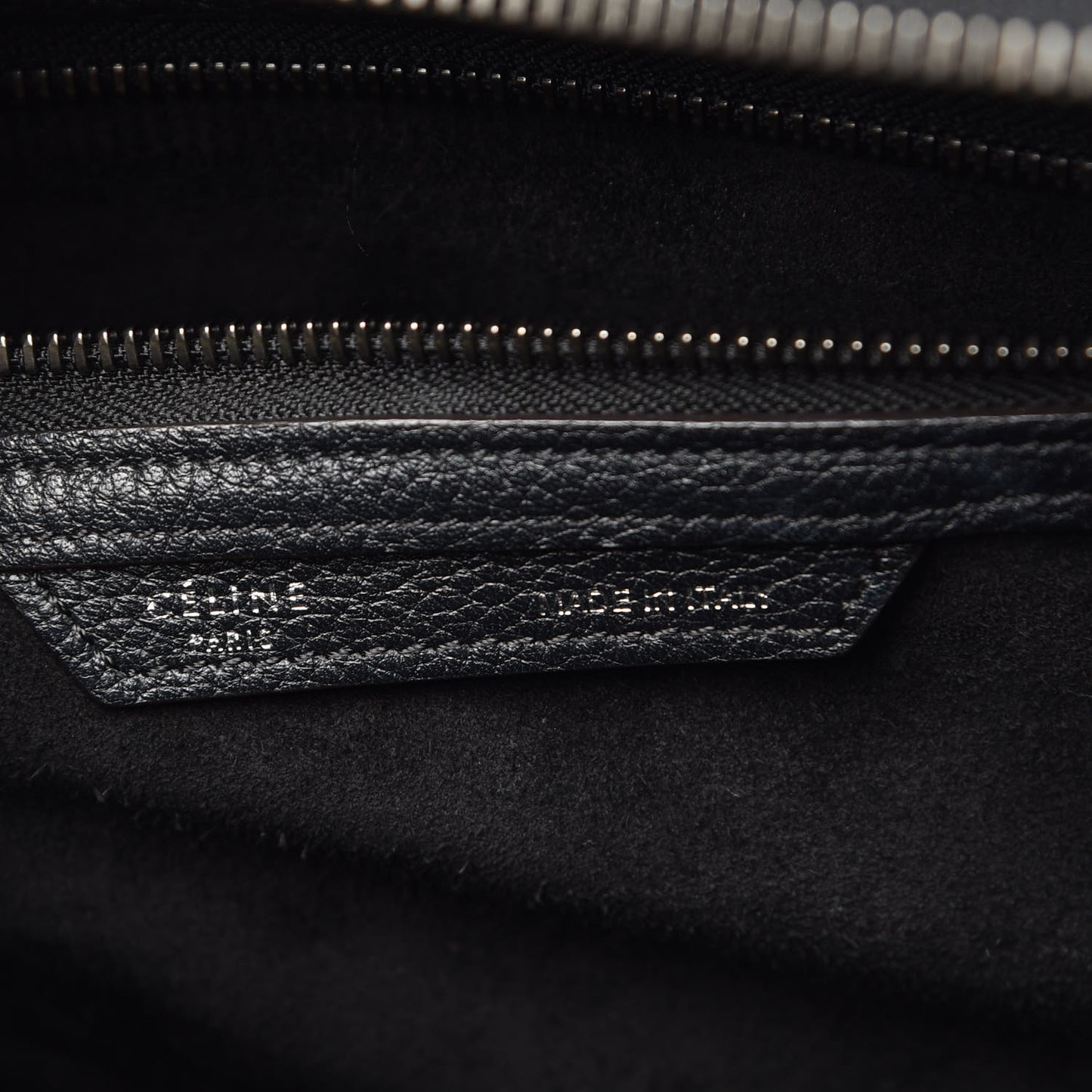 Drummed Calfskin Mini Luggage Black