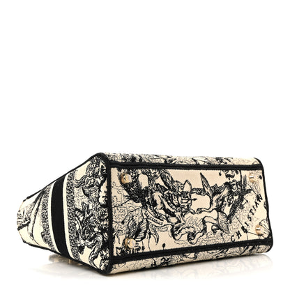 Christian Dior Canvas Embroidered Zodiac Toile De Jouy Medium Lady D-Lite Latte 4 of 12