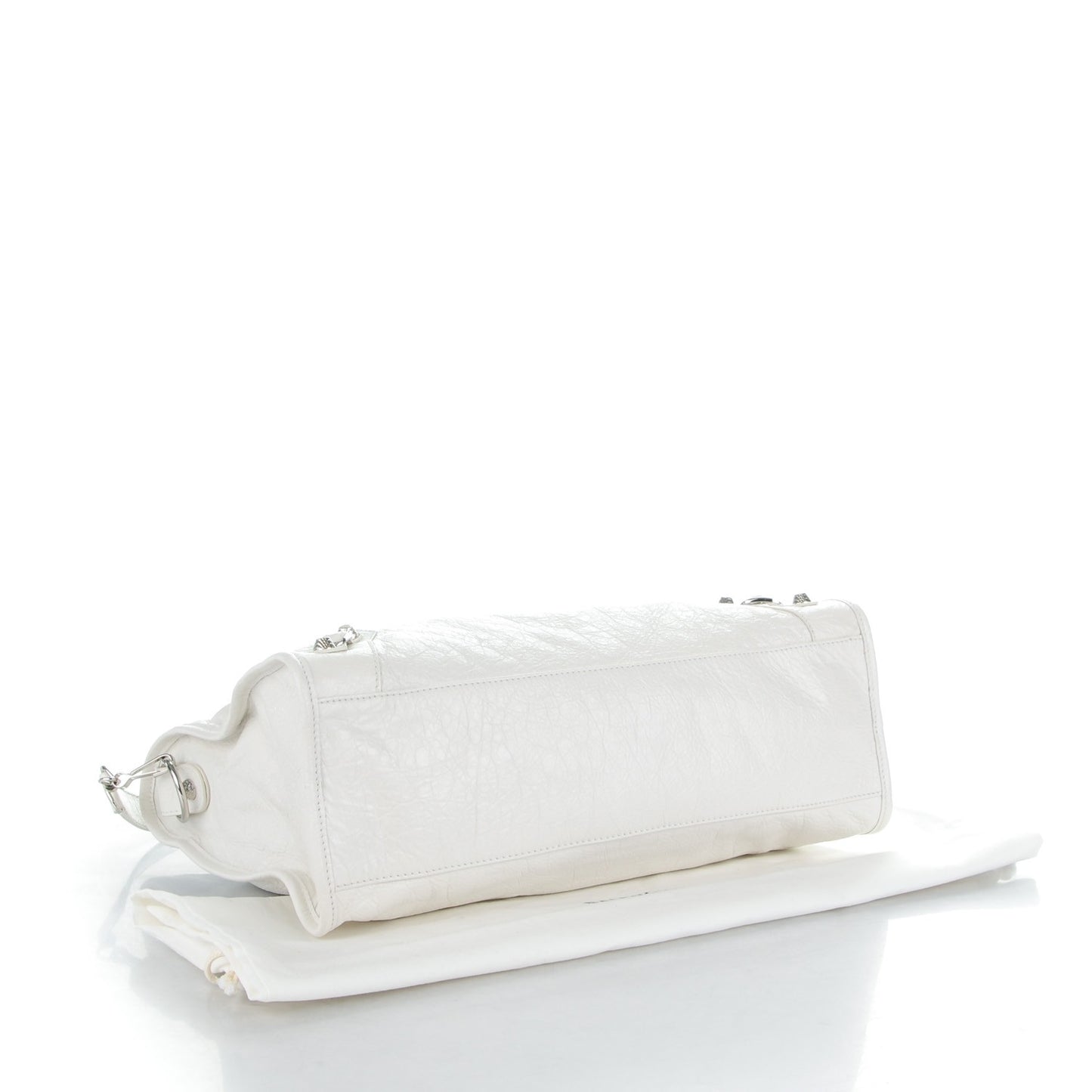 Agneau Giant 12 Silver Hardware City Creme Ivory