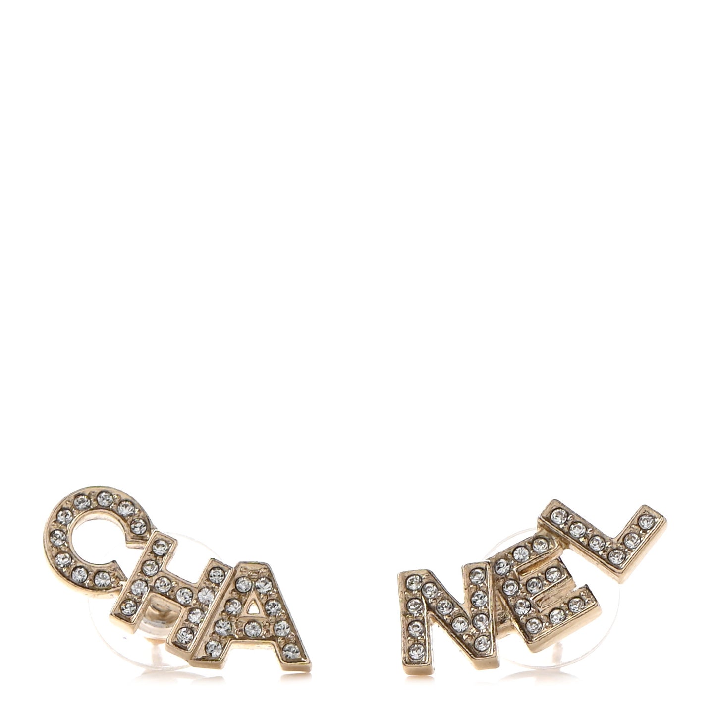 Crystal Pearl Signature Stud Earrings Gold