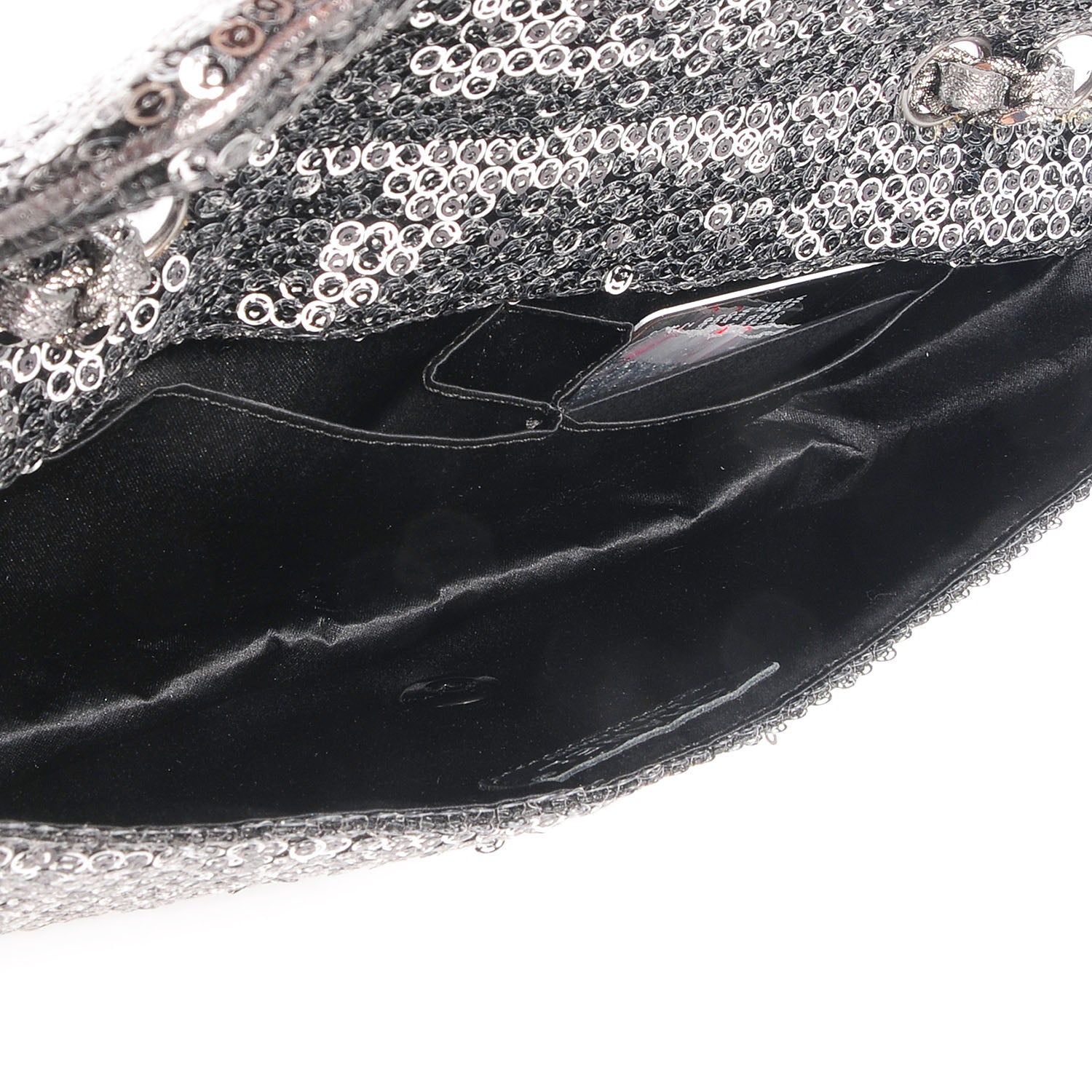 Chanel Sequin East West Flap Dark Silver 6 of 8