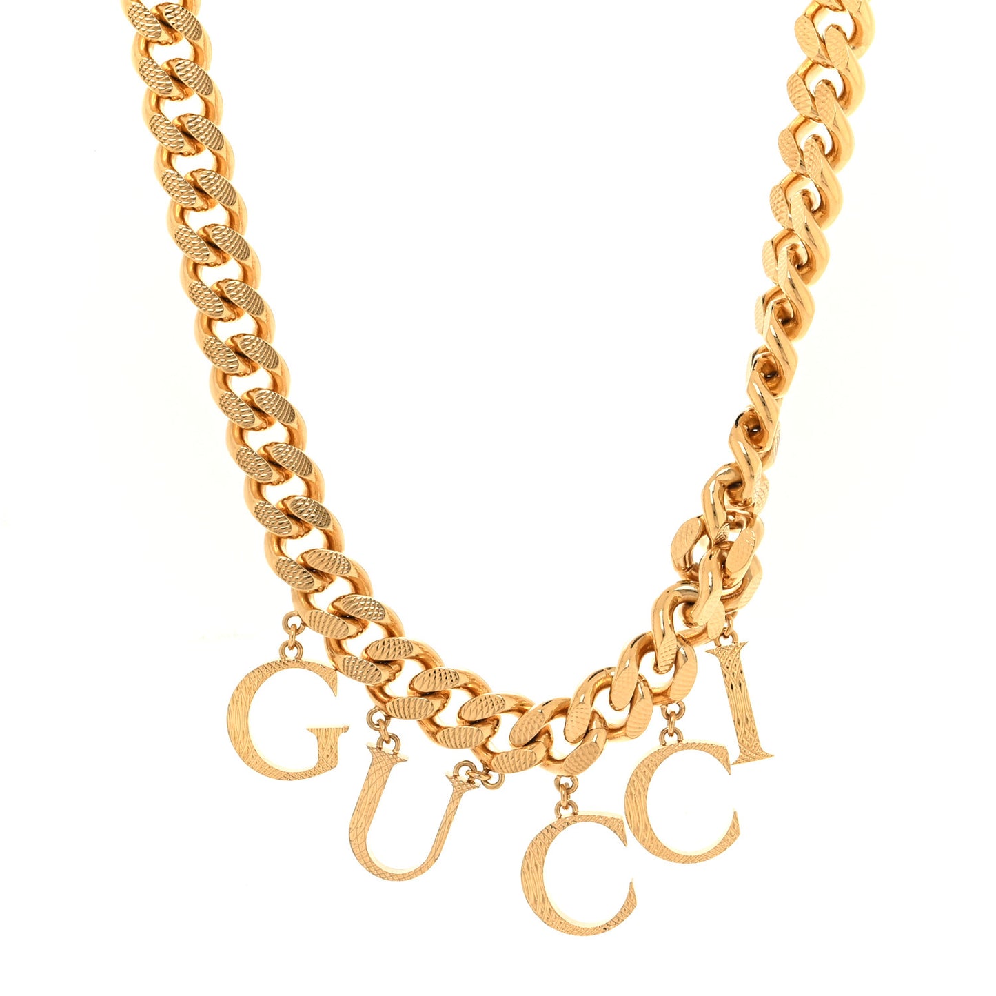 Script Choker Necklace Gold