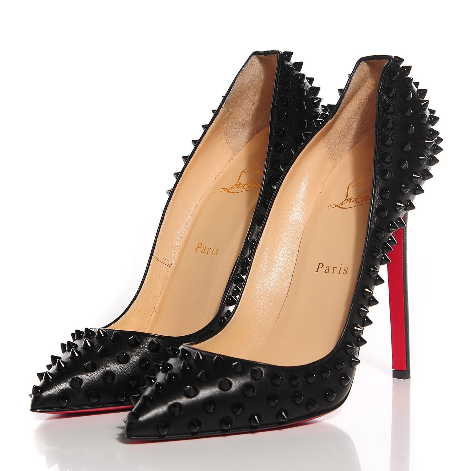 Christian Louboutin Nappa Pigalle Spikes 120 Pumps 40 Black 3 of 6