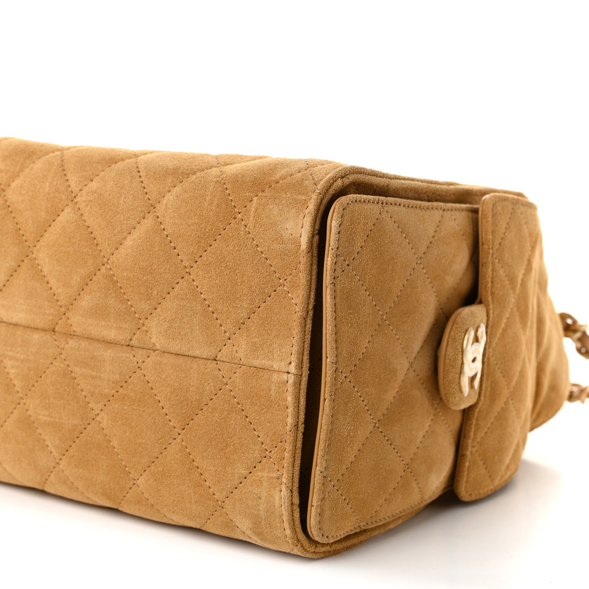 Chanel Suede Quilted Small Chanel 25 Handbag Beige 9 of 9
