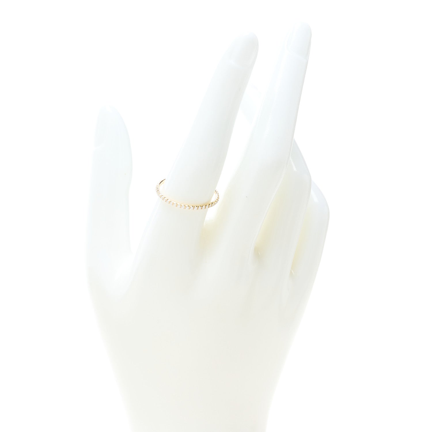 Tiffany 18K Yellow Gold Diamond Metro Band Ring 57 8 2 of 5