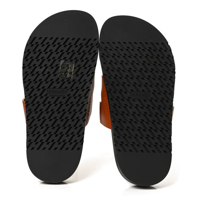 Hermes Epsom Womens Chypre Sandals 35.5 Natural 7 of 12