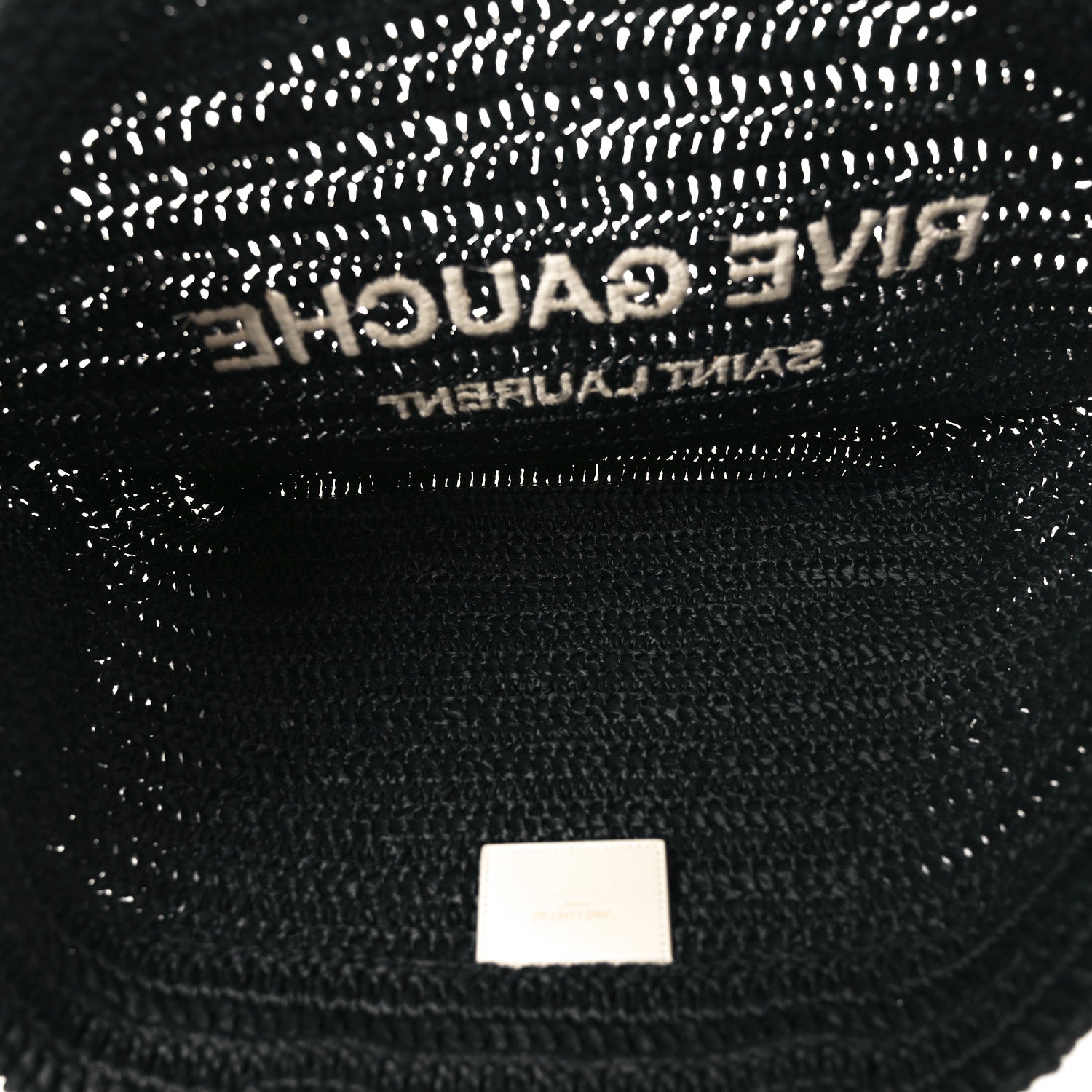 Saint Laurent Raffia Rive Gauche Tote Black 5 of 12