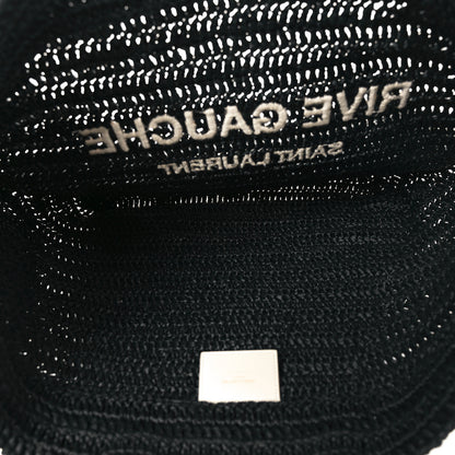Saint Laurent Raffia Rive Gauche Tote Black 5 of 12