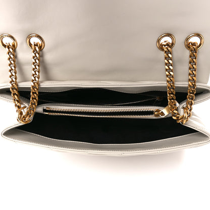 Saint Laurent Calfskin Y Quilted Monogram Medium Loulou Chain Satchel Crema Soft 5 of 11