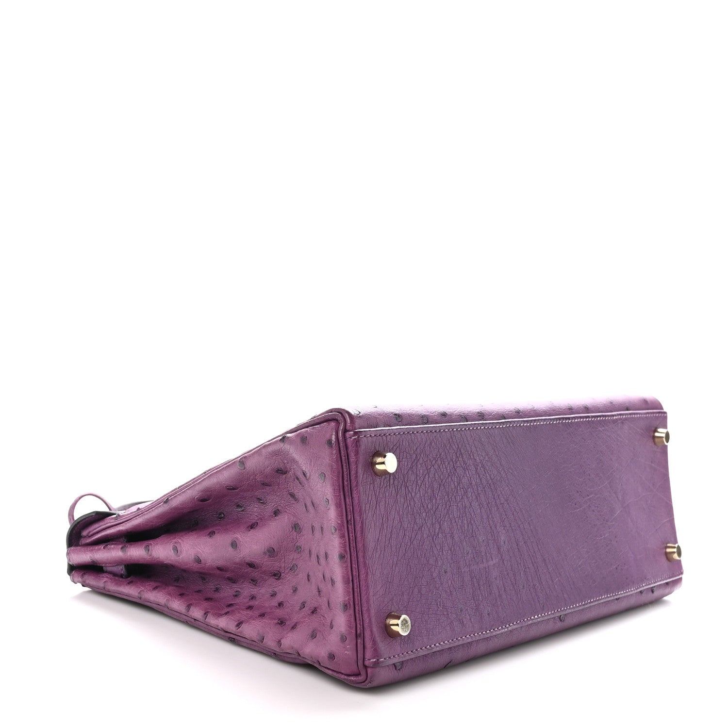 Hermes Ostrich Kelly Retourne 32 Violine 4 of 11