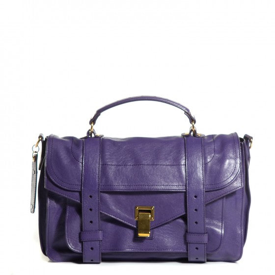 Proenza Schouler Lambskin Medium PS1 Satchel Violet 1 of 26