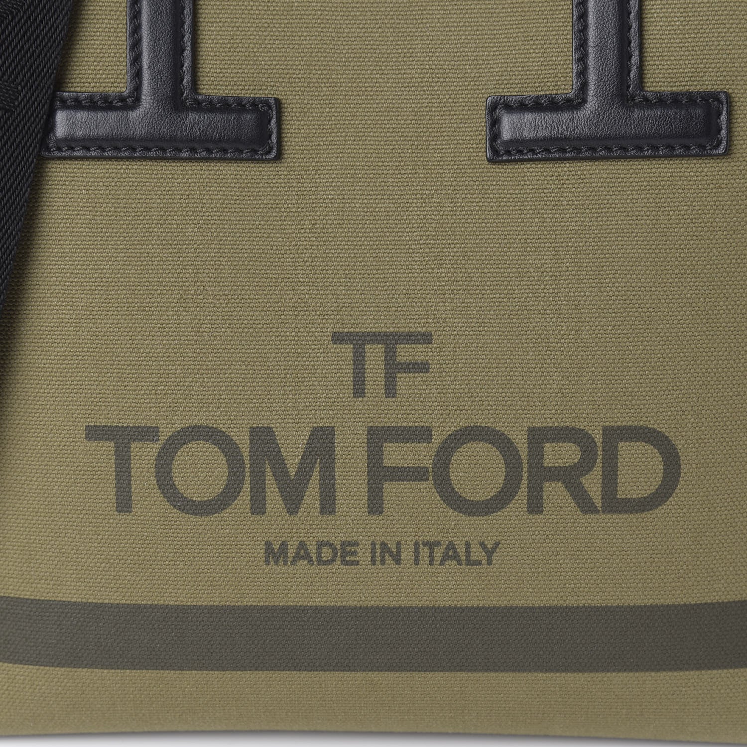 Tom Ford Canvas Mini T Tote Military Black 9 of 10