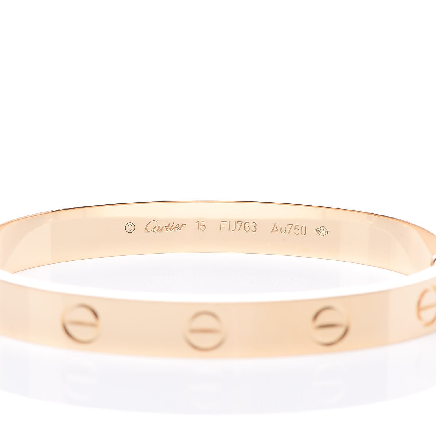 Cartier 18K Yellow Gold LOVE Bracelet 15 5 of 7