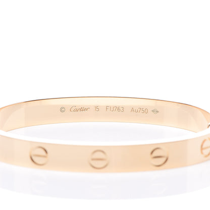 Cartier 18K Yellow Gold LOVE Bracelet 15 5 of 7