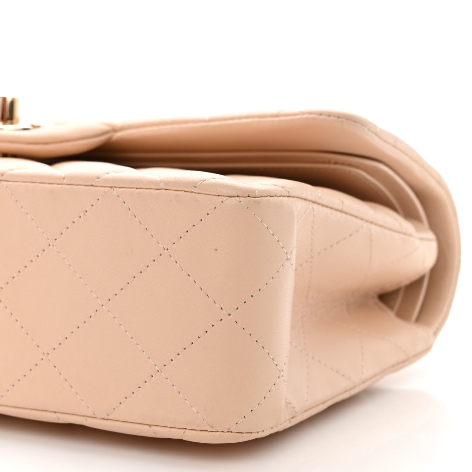 Chanel Lambskin Quilted Small Double Flap Beige 10 of 11