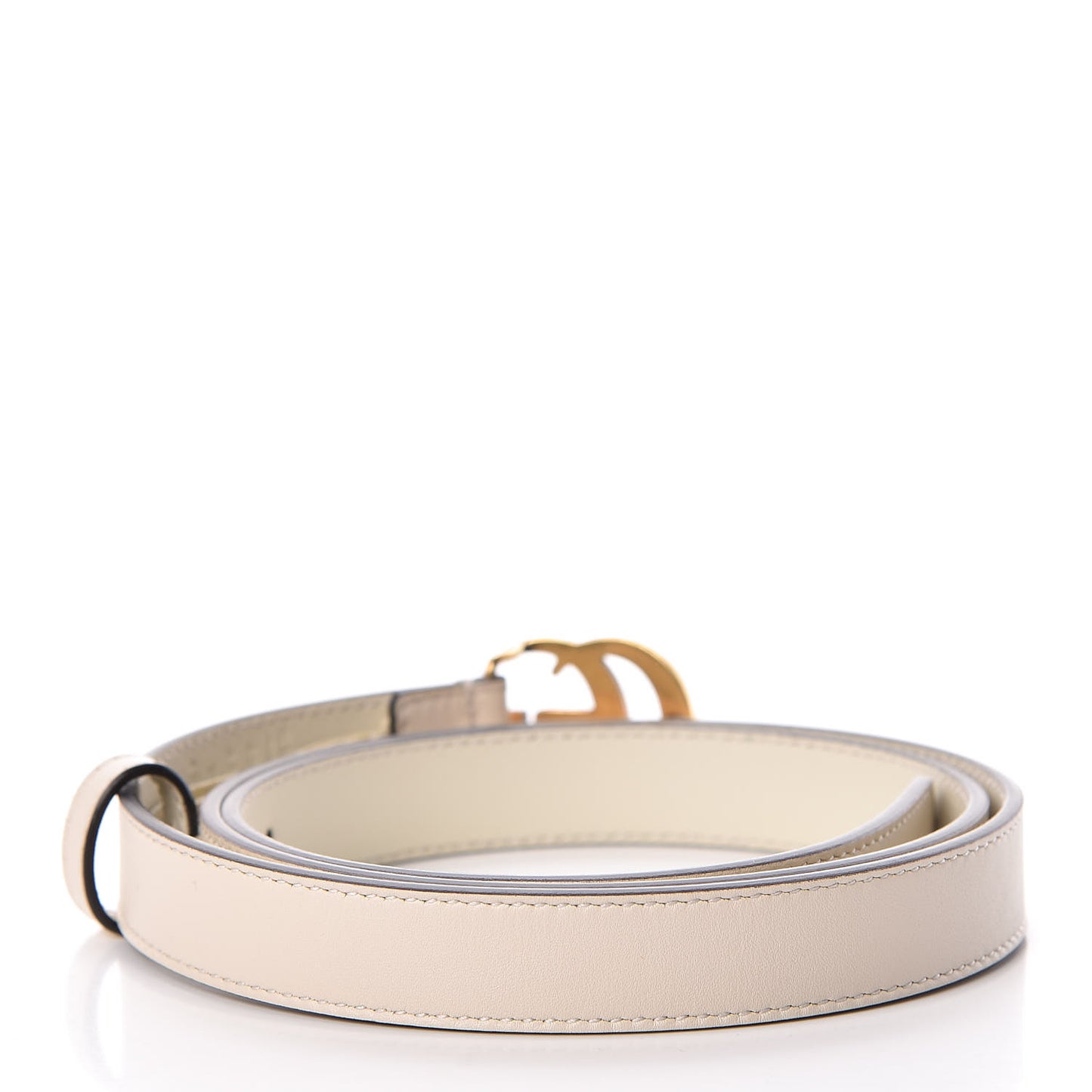 Calfskin Double G 20mm Belt 90 36 Mystic White
