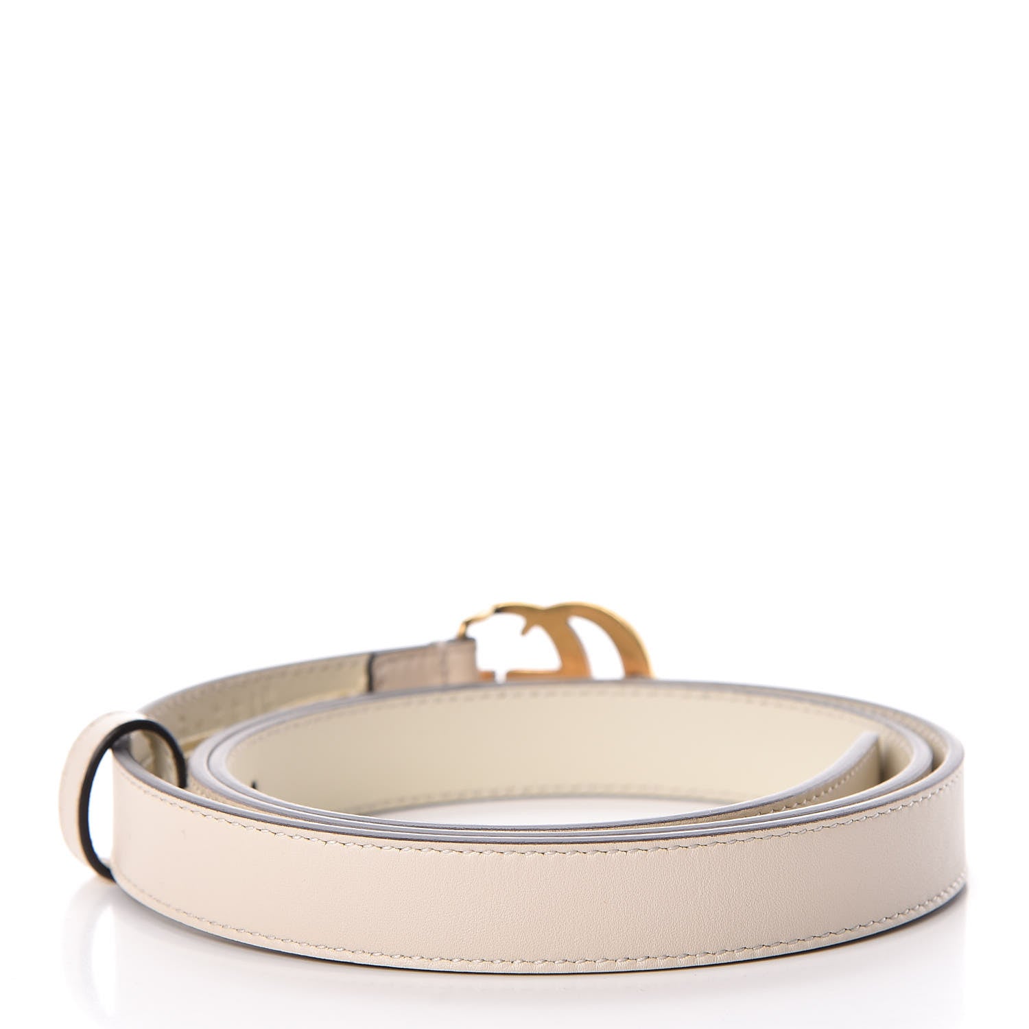 Gucci Calfskin Double G 20mm Belt 90 36 Mystic White 3 of 6