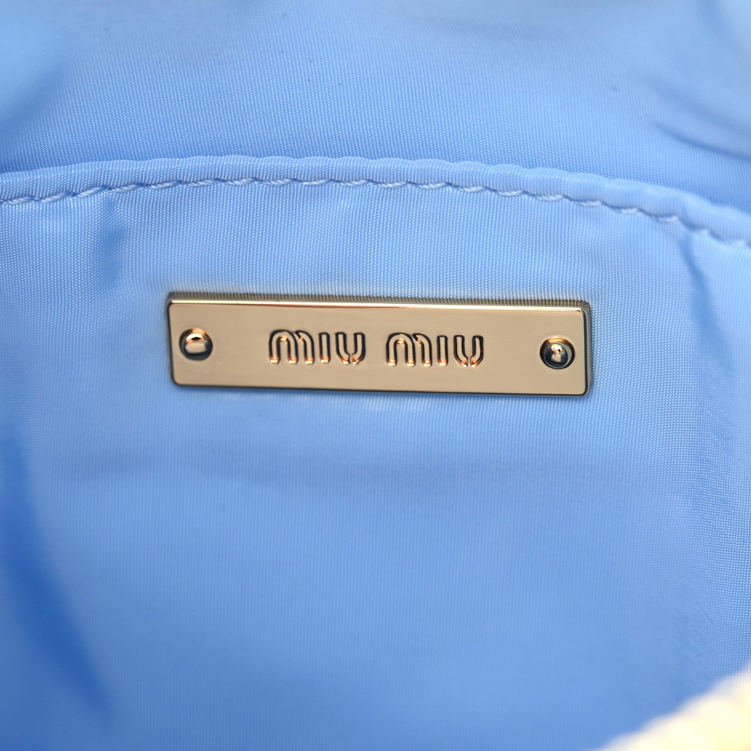 Miu Miu Tessuto Nylon Matelasse Wander Hobo Astrale 6 of 9